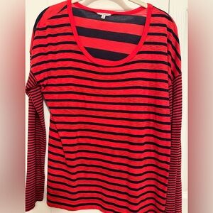 Splendid Red and Blue Stripe Top
